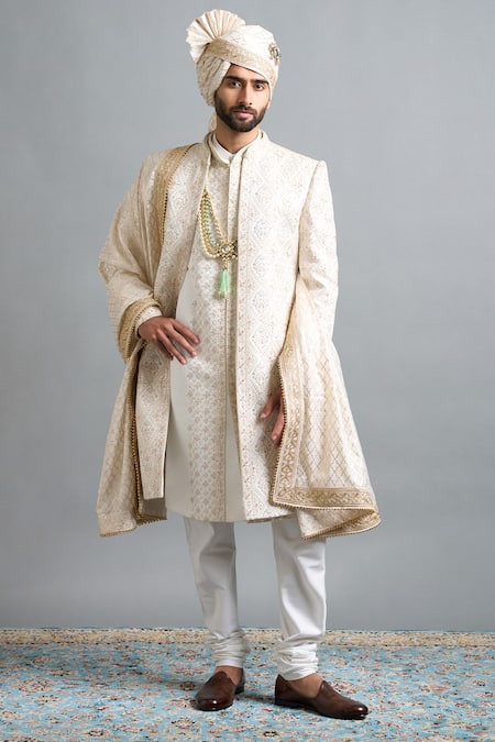 Gargee Designers Devansh Ivory Sherwani Set