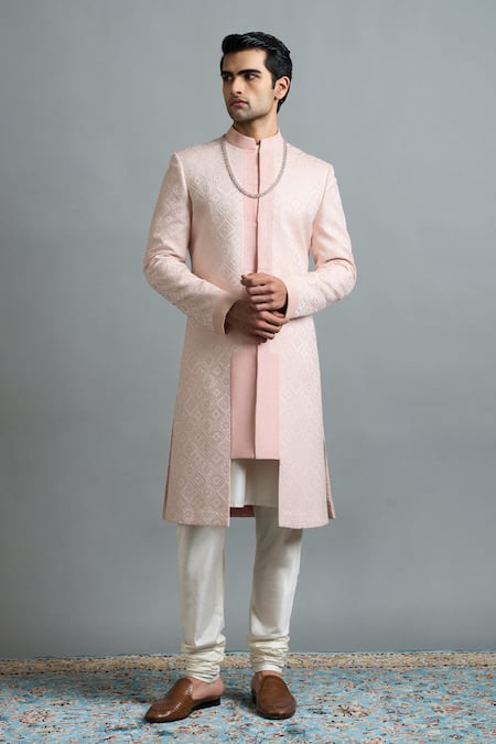 Gargee Designers Aarush Pink Sherwani Set