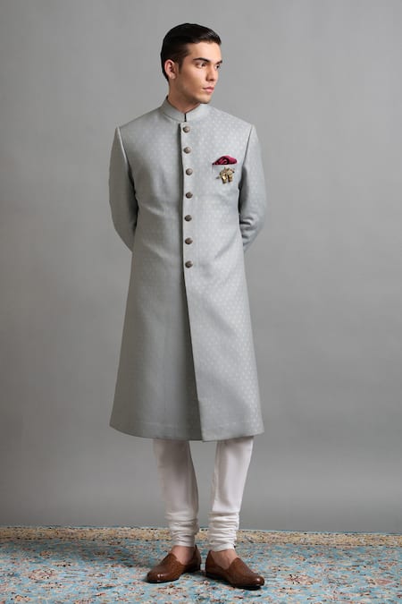 Gargee Designers Riaan Grey Sherwani Set