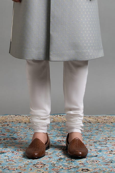 Buy Gargee Designers Gray Jacquard Brooches Riaan Grey Sherwani Set Online at Aza Fashions Buy_Gargee Designers_Gray Jacquard Brooches Riaan Grey Sherwani Set _Online_at_Aza_Fashions