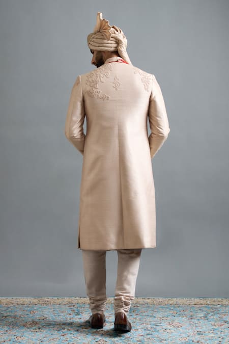 Gargee Designers Yuvraj Beige Sherwani Set