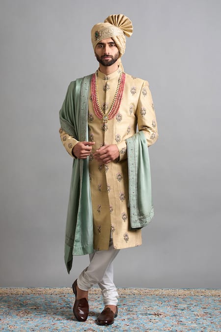 Gargee Designers Samar Golden Sherwani Set