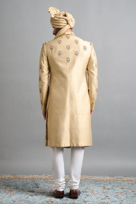 Gargee Designers Samar Golden Sherwani Set