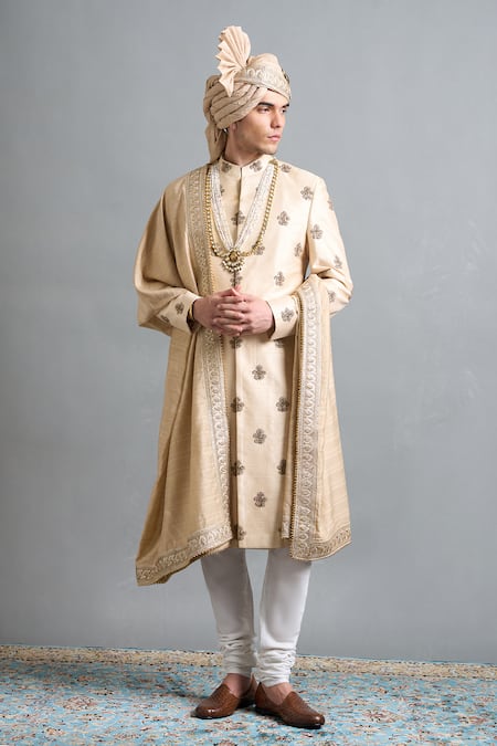 Gargee Designers Rajveer Ivory Sherwani Set