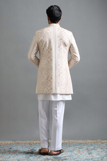 Gargee Designers Aaryan Ivory Jacket & Kurta Set