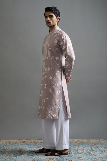 Gargee Designers Purple Cotton, Silk Embroidery Gulab Vastra Kurta Set Online at Aza Fashions Gargee Designers_Purple Cotton, Silk Embroidery Gulab Vastra Kurta Set _Online_at_Aza_Fashions