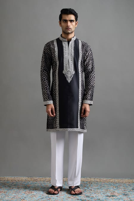 Gargee Designers Black Veer Kurta Set
