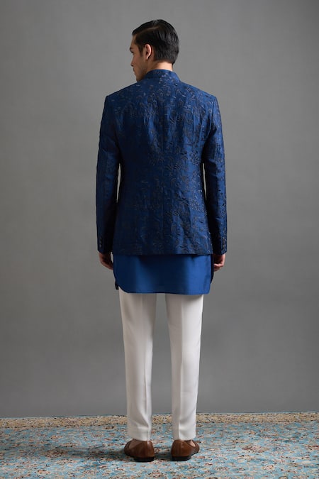 Gargee Designers Sapphire Regal Jacket Kurta Set