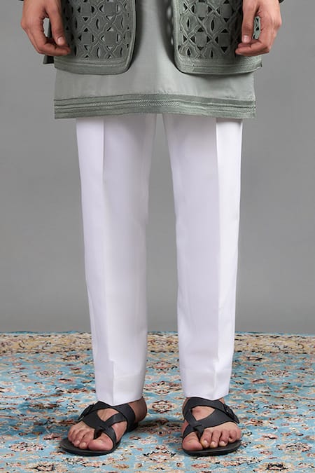 Gargee Designers Green Suede Cut Work Vana Jacket And Kurta Set Online at Aza Fashions Gargee Designers_Green Suede Cut Work Vana Jacket And Kurta Set _Online_at_Aza_Fashions