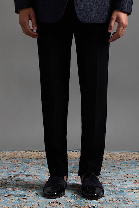 Gargee Designers Navy Polyester Embroidery Nakshatra Tuxedo Pant Set Online at Aza Fashions Gargee Designers_Navy Polyester Embroidery Nakshatra Tuxedo Pant Set _Online_at_Aza_Fashions