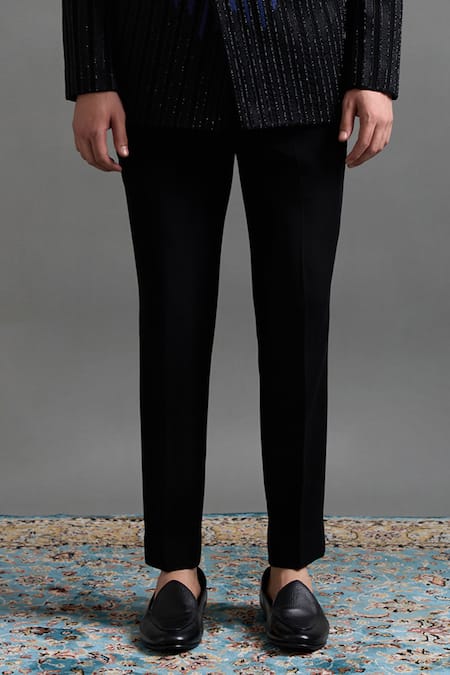 Gargee Designers Black Polyester Embroidery, Sequins Neelaya Tuxedo Pant Set Online at Aza Fashions Gargee Designers_Black Polyester Embroidery, Sequins Neelaya Tuxedo Pant Set _Online_at_Aza_Fashions