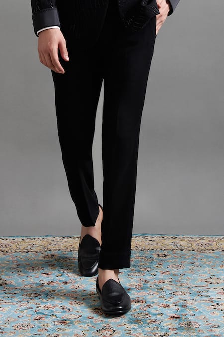 Buy Gargee Designers Black Polyester Kshitij Tuxedo Pant Set Online at Aza Fashions Buy_Gargee Designers_Black Polyester Kshitij Tuxedo Pant Set _Online_at_Aza_Fashions