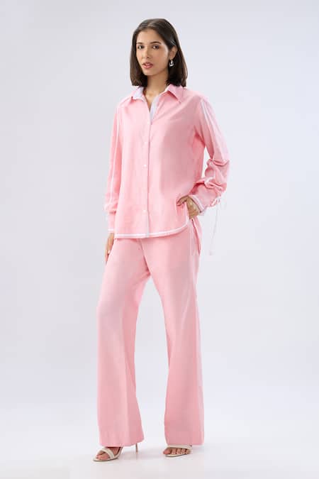 Raw & Rustic By Niti Bothra Linen Shirt & Pant Set  