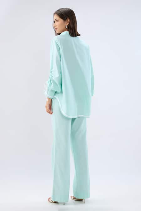 Raw & Rustic By Niti Bothra Linen Shirt & Pant Set  