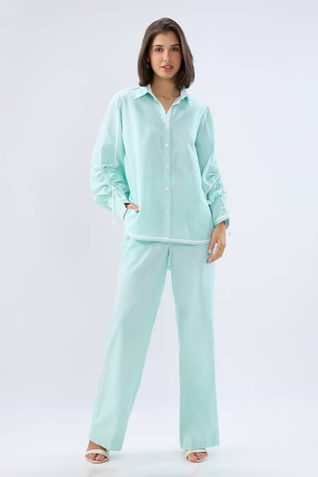 Raw & Rustic By Niti Bothra Linen Shirt & Pant Set  