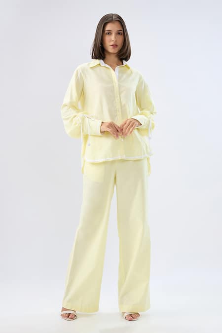 Raw & Rustic By Niti Bothra Linen Shirt & Pant Set  