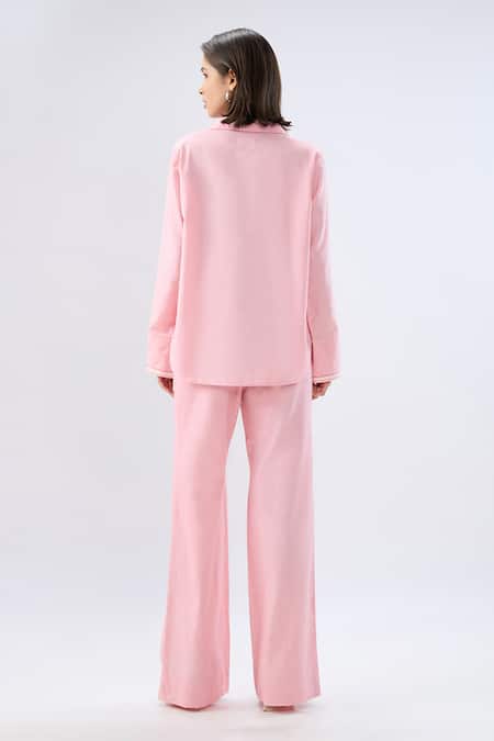 Raw & Rustic By Niti Bothra Linen Tie-Up Shirt With Pant 