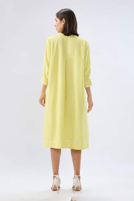 Raw & Rustic By Niti Bothra Linen V-Neck Midi Dress  