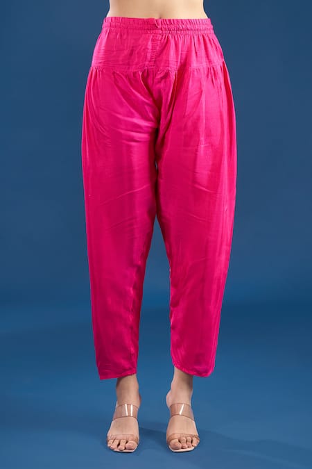 Samyukta Singhania Fuchsia Silk, Shantoon, Chiffon Embroidery, Beads, Lace Thread Anarkali Set Online at Aza Fashions Samyukta Singhania_Fuchsia Silk, Shantoon, Chiffon Embroidery, Beads, Lace Thread Anarkali Set _Online_at_Aza_Fashions