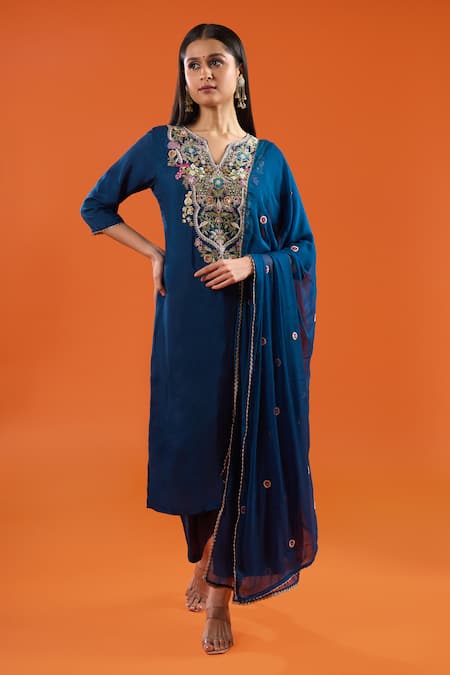 Samyukta Singhania Embroidered A-line Kurta Set