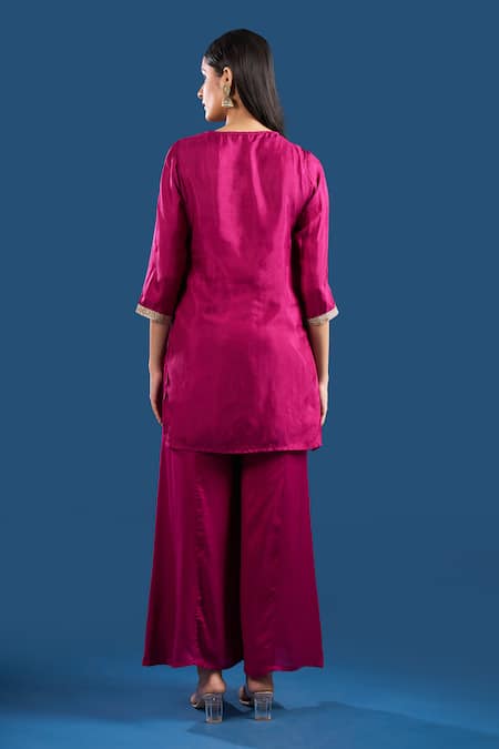 Samyukta Singhania Thread & Sequin Embroidered Kurta Sharara Set