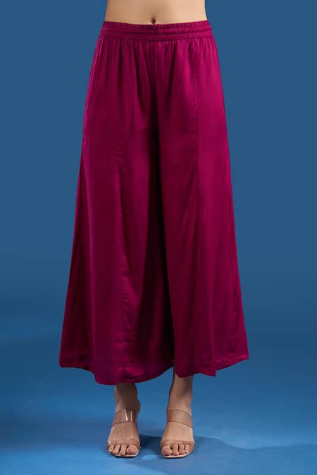 Shop Samyukta Singhania Wine Silk, Shantoon, Chiffon Beads, Sequins, Thread And Kurta Sharara Set Online at Aza Fashions Shop_Samyukta Singhania_Wine Silk, Shantoon, Chiffon Beads, Sequins, Thread And Kurta Sharara Set _Online_at_Aza_Fashions