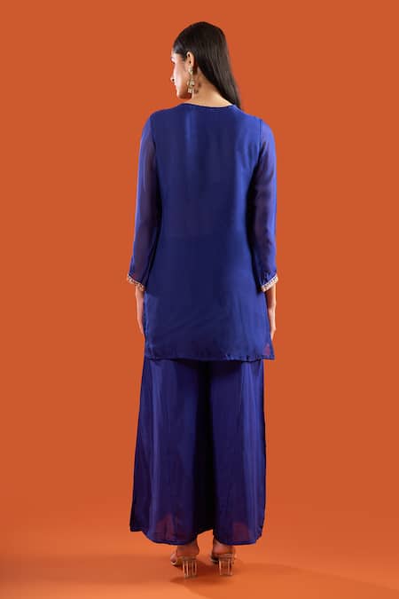 Samyukta Singhania Zari Dori Embroidered Kurta Sharara Set