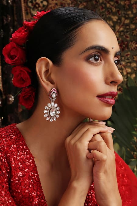 Swabhimann Floral Cutwork Earrings 