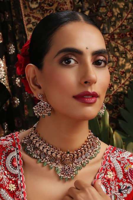 Swabhimann Temple Motif Choker Set 