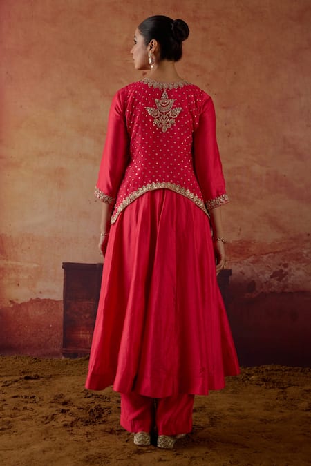 Vinita Bhansali Eka Embroidered Jacket Anarkali Set