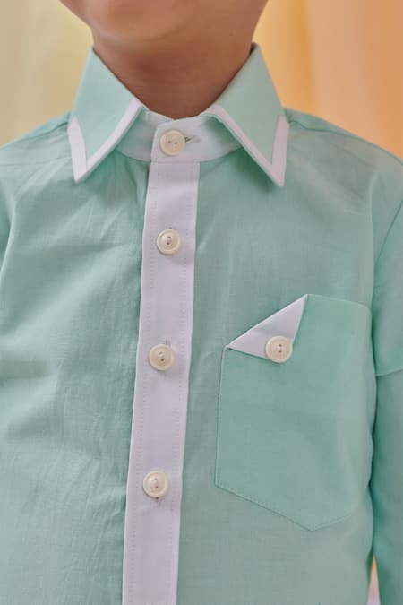 Shop_Littleens_Mint Cotton Furin Summer Sea Green Shirt 