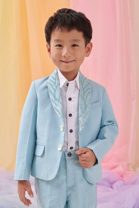 Shop_Littleens_White Cotton Otis The Wealthy Shirt _Online_at_Aza_Fashions