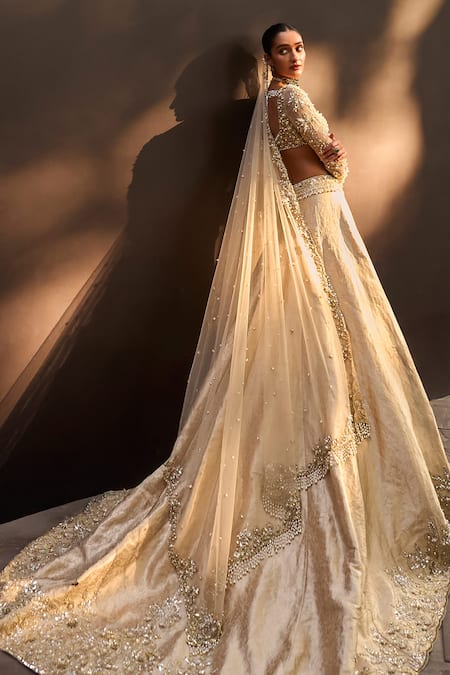 Tamanna Punjabi Kapoor Brocade Silk Embroidered Lehenga Set 