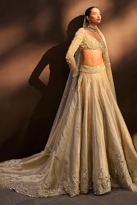 Tamanna Punjabi Kapoor Brocade Silk Embroidered Lehenga Set 