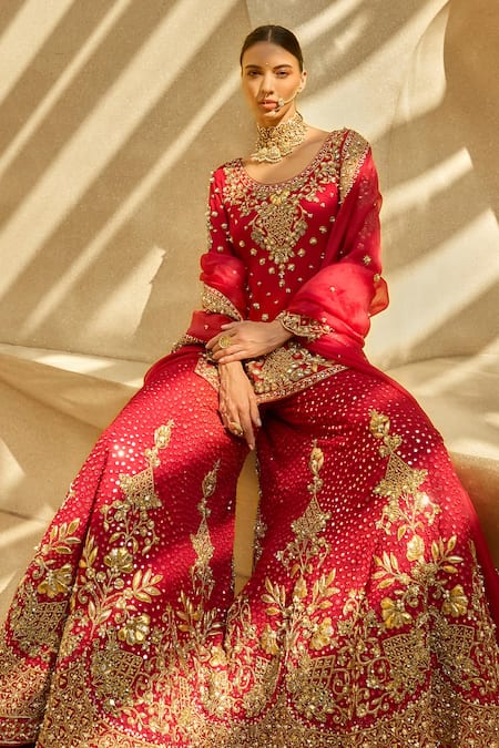 Tamanna Punjabi Kapoor Embroidered Kurta & Sharara Set  