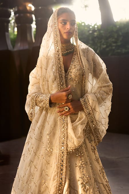 Tamanna Punjabi Kapoor Embellished Brocade Silk Lehenga Set 