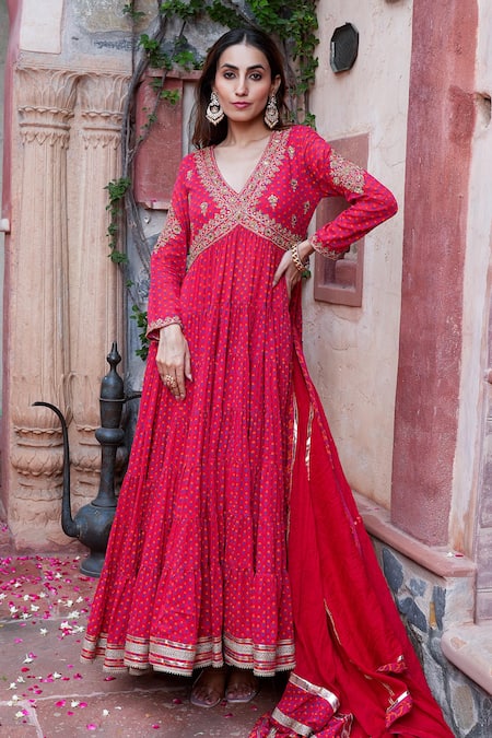 Nazar By Indu Embroidered Anarkali & Dupatta Set