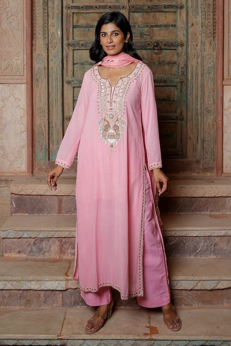 Nazar By Indu Thread & Mirror Embroidered Kurta Set
