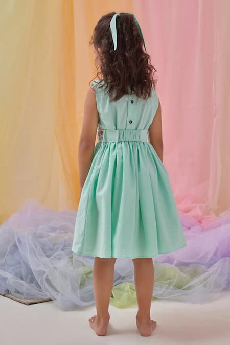 Littleens Elsie A-Line Dress With Embroidered Belt 