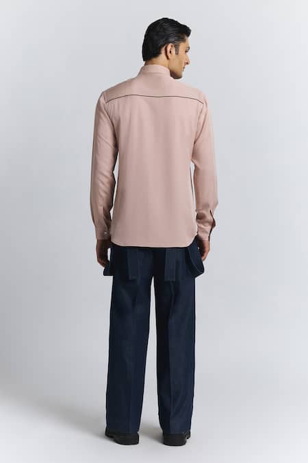 Line Out Line Polylineal Embroidered Shirt 