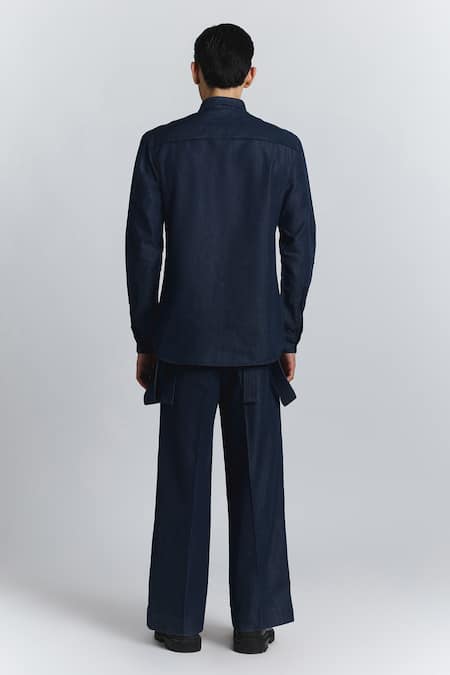 Line Out Line Circuit Pleat Shirt 