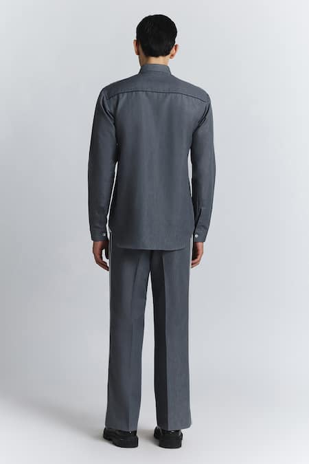 Line Out Line Geofaceted Piping Shirt 