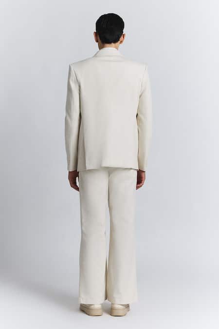 Buy Line Out Line Ivory Denim, Twill Patchwork, Embroidery Urban Patch Blazer Online at Aza Fashions Buy_Line Out Line_Ivory Denim, Twill Patchwork, Embroidery Urban Patch Blazer _Online_at_Aza_Fashions