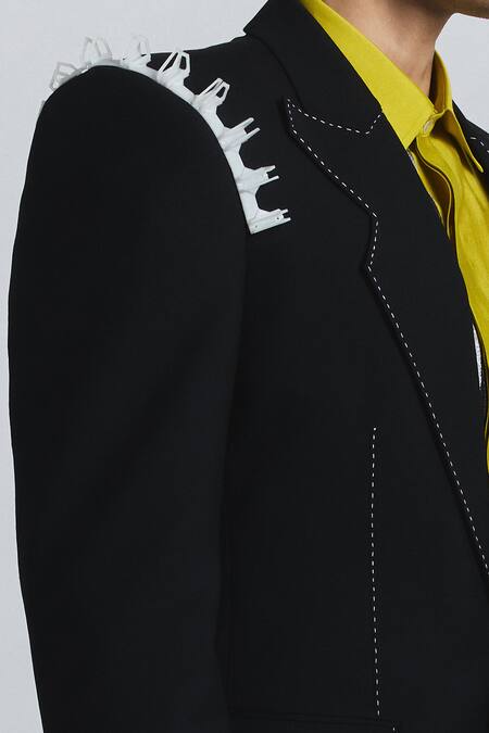 Buy_Line Out Line_Black Suiting Urban Frame Blazer 