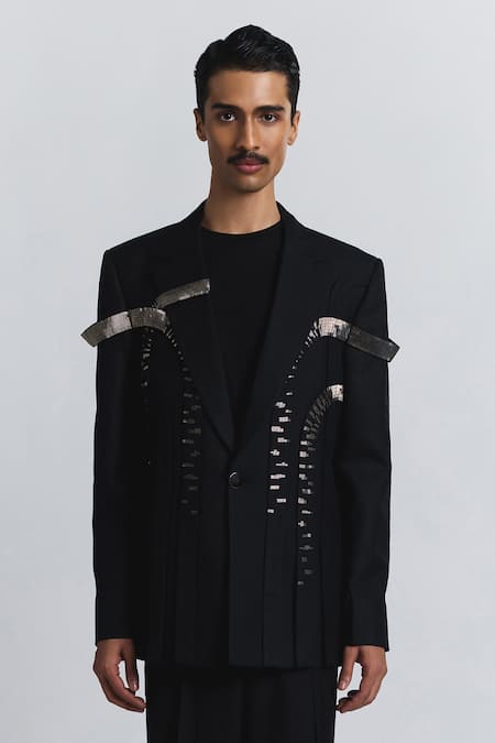 Line Out Line Arch Embroidered Blazer