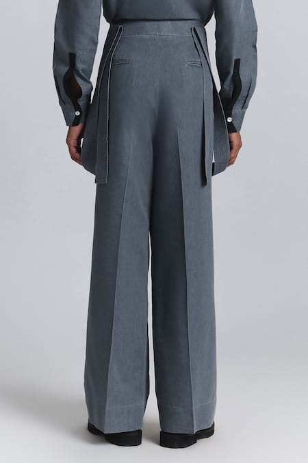 Line Out Line Structured Suspender Trouser