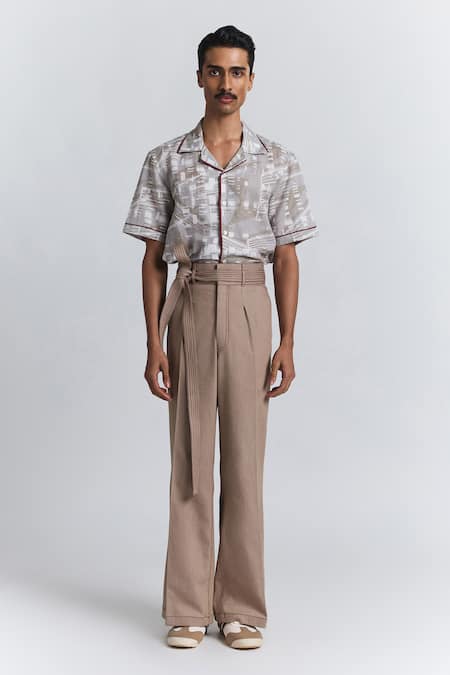 Line Out Line Modulus Pleat Trouser 