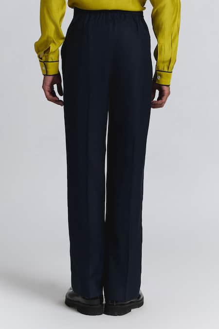 Line Out Line Blue Elastic Waist Band Pant 