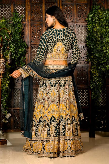 Amaltas Couture Dori Marod Work Lehenga Set