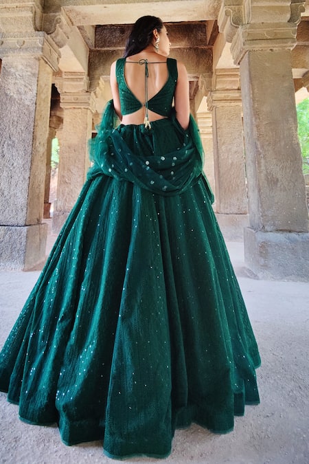 Amaltas Couture Lucknowi Embroidered Lehenga Set